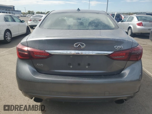 2018 Infiniti Q50 3.0t LUXE with VIN JN1EV7AR3JM440451, listed as a Copart auction lot 70054044 with 112,855 mi miles and Salvage Title. Bid and sale history available at carsss.com. Image 6.