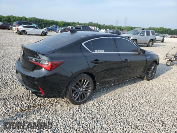 2019 Acura ILX Premium with VIN 19UDE2F82KA005694, listed as a Copart auction lot 59577855 with 75,721 mi miles and Salvage title. Bid and sale history available at DreamBid. Image 3.