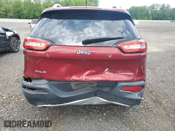 2017 Jeep Cherokee Limited z VIN 1C4PJMDB4HW599461, wystawiony jako Copart lot #56180745 z przebiegiem 42 874 mil mil oraz Szkoda całkowita • Salvage title. Historia ofert i sprzedaży dostępna na DreamBid. Obrazek 6.