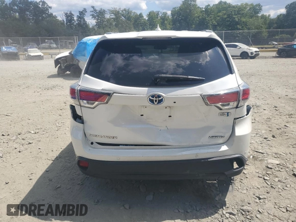 2016 Toyota Highlander Hybrid Limited with VIN 5TDDCRFH7GS016309, listed as a Copart auction lot 68420354 with 112,336 mi miles and Salvage Title. Bid and sale history available at carsss.com. Image 6.