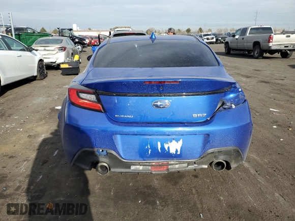 2023 Subaru BRZ Premium with VIN JF1ZDBC15P8702649, listed as a Copart auction lot 85116954 with 14,534 mi miles and Salvage Title. Bid and sale history available at carsss.com. Image 6.