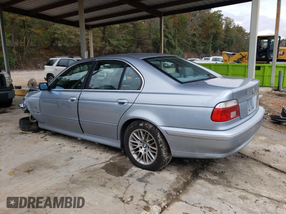 2002 BMW 5 Series 530iA with VIN WBADT63422CH88985, listed as a Copart auction lot 79053174 with 0 mi miles and Salvage Title. Bid and sale history available at carsss.com. Image 2.