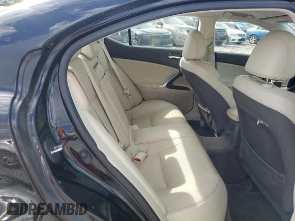 2012 Lexus IS 250 with VIN JTHBF5C21C5166406, listed as a Copart auction lot 55521305 with 123,708 mi miles and Salvage title. Bid and sale history available at DreamBid. Image 10.
