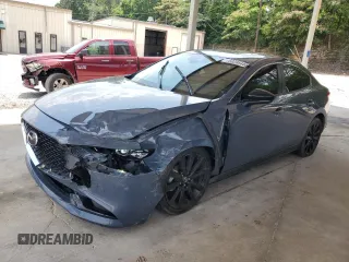 2022 Mazda 3 Carbon Edition with VIN 3MZBPACL0NM318475, listed as a Copart auction lot 59286455 with 27,327 mi miles and Salvage title. Bid and sale history available at DreamBid. Image 1.