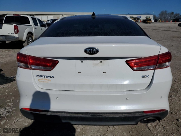 2017 Kia Optima EX with VIN 5XXGU4L39HG138016, listed as a Copart auction lot 49998905 with 160,860 mi miles and Salvage Title. Bid and sale history available at carsss.com. Image 6.
