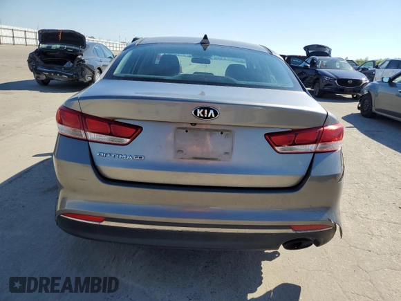 2016 Kia Optima LX with VIN 5XXGT4L36GG076611, listed as a Copart auction lot 50027415 with 150,762 mi miles and Salvage Title. Bid and sale history available at carsss.com. Image 6.