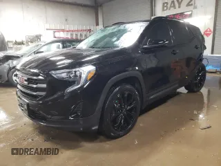 2020 GMC Terrain SLT with VIN 3GKALPEX8LL138746, listed as a Copart auction lot 43833795 with 50,477 mi miles and Salvage Title. Bid and sale history available at carsss.com. Image 1.