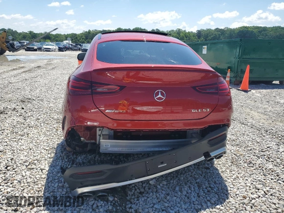 2024 Mercedes-Benz GLE 53 AMG with VIN 4JGFD6BB1RB082835, listed as a Copart auction lot 57297125 with 14,659 mi miles and Salvage title. Bid and sale history available at DreamBid. Image 6.