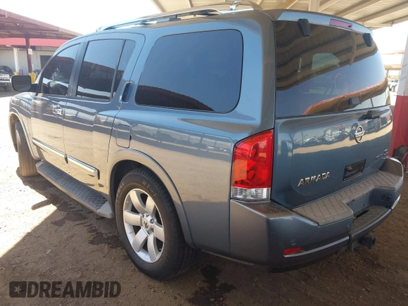 2011 Nissan Armada SV z VIN 5N1BA0ND2BN608699, wystawiony jako IAAI lot #42284447 z przebiegiem 204 758 mil mil oraz . Historia ofert i sprzedaży dostępna na DreamBid. Obrazek 3.