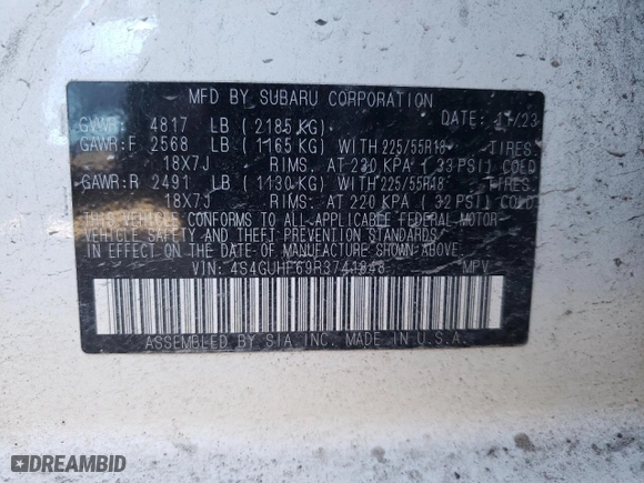 2024 Subaru Crosstrek Sport with VIN 4S4GUHF69R3741848, listed as a Copart auction lot 42984465 with NaN miles and Salvage Title. Bid and sale history available at carsss.com. Image 13.