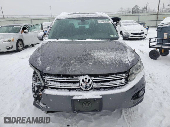 2016 Volkswagen Tiguan S with VIN WVGBV7AXXGW616936, listed as a Copart auction lot 41452605 with 92,541 mi miles and Salvage Title. Bid and sale history available at DreamBid. Image 5.
