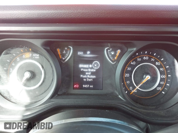 2024 Jeep Wrangler Sport S with VIN 1C4PJXAG7RW304498, listed as a IAAI auction lot 41962812 with 9,457 mi miles and . Bid and sale history available at DreamBid. Image 7.