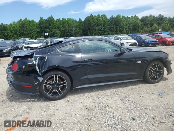2018 Ford Mustang GT with VIN 1FA6P8CF4J5170263, listed as a Copart auction lot 51222345 with 88,733 mi miles and Salvage Title. Bid and sale history available at DreamBid. Image 3.