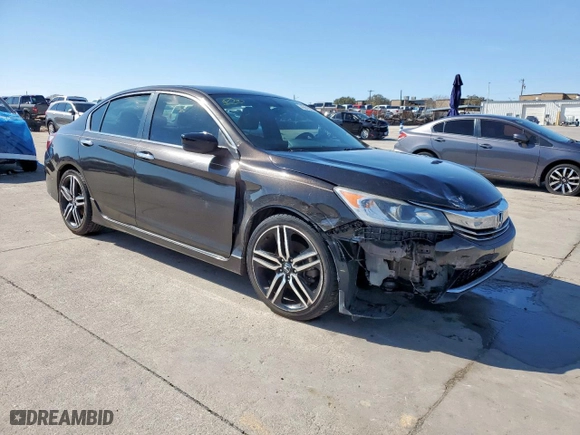 2016 Honda Accord Sedan Sport with VIN 1HGCR2F56GA177840, listed as a Copart auction lot 43610255 with 145,353 mi miles and Clean Title. Bid and sale history available at carsss.com. Image 4.