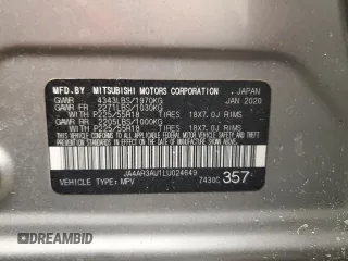 2020 Mitsubishi Outlander Sport ES 2.0 with VIN JA4AR3AU1LU024649, listed as a Copart auction lot 46330435 with 83,859 mi miles and Salvage Title. Bid and sale history available at carsss.com. Image 14.