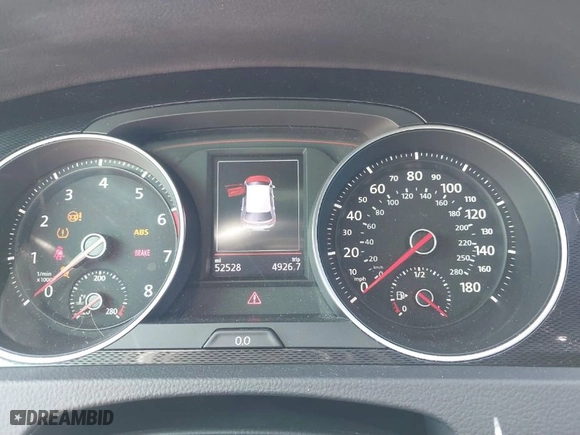2017 Volkswagen Golf GTI S with VIN 3VW447AU2HM020448, listed as a IAAI auction lot 41830077 with 52,528 mi miles. Bid and sale history available at carsss.com. Image 7.