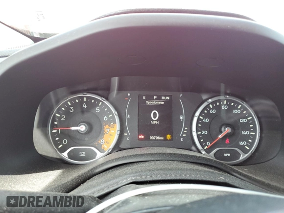 2017 Jeep Renegade Latitude with VIN ZACCJBBB6HPE38872, listed as a Copart auction lot 49325925 with 93,796 mi miles and Salvage Title. Bid and sale history available at carsss.com. Image 9.