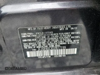 2013 Subaru Crosstrek Limited with VIN JF2GPAGCXD2877199, listed as a Copart auction lot 60967505 with 160,278 mi miles and Clean title. Bid and sale history available at DreamBid. Image 13.