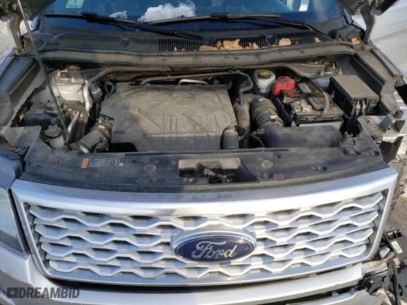 2017 Ford Explorer Platinum with VIN 1FM5K8HT9HGE17225, listed as a Copart auction lot 44321205 with 95,014 mi miles and Salvage Title. Bid and sale history available at carsss.com. Image 12.