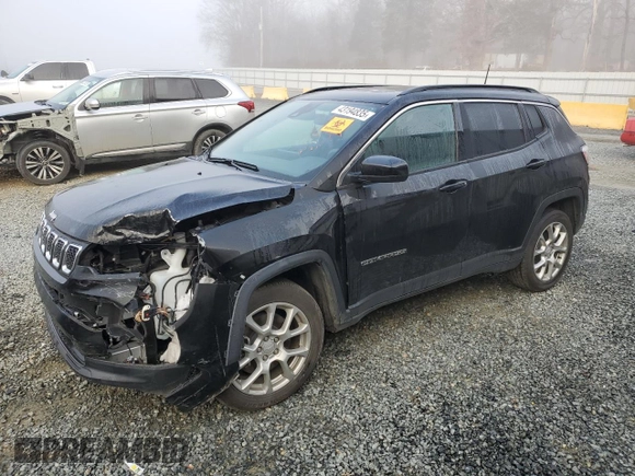 2024 Jeep Compass Latitude Lux with VIN 3C4NJDFN4RT583671, listed as a Copart auction lot 43194835 with 20,124 mi miles and Salvage title. Bid and sale history available at DreamBid. Image 1.