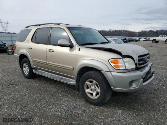 2002 Toyota Sequoia SR5 with VIN 5TDBT44A12S075784, listed as a Copart auction lot 45478625 with 259,258 mi miles and Salvage Title. Bid and sale history available at carsss.com. Image 4.