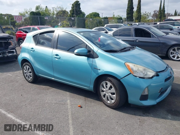 2012 Toyota Prius One with VIN JTDKDTB37C1018497, listed as a IAAI auction lot 42073988 with 167,648 mi miles. Bid and sale history available at carsss.com. Image 13.