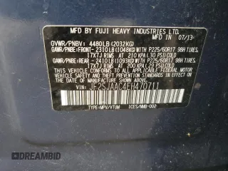 2014 Subaru Forester 2.5i with VIN JF2SJAAC4EH470711, listed as a Copart auction lot 52100915 with 187,294 mi miles and Salvage Title. Bid and sale history available at DreamBid. Image 13.