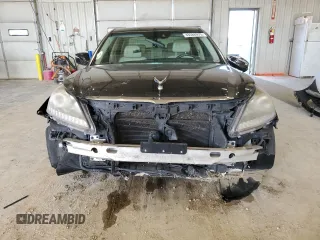 2014 Hyundai Equus Ultimate with VIN KMHGH4JH2EU077404, listed as a Copart auction lot 43586975 with Not provided miles and Salvage title. Bid and sale history available at DreamBid. Image 5.