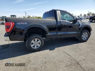 2021 Ford F-150 XL with VIN 1FTMF1E50MKD44349, listed as a Copart auction lot 76947214 with 34,592 mi miles and Salvage title. Bid and sale history available at DreamBid. Image 3.