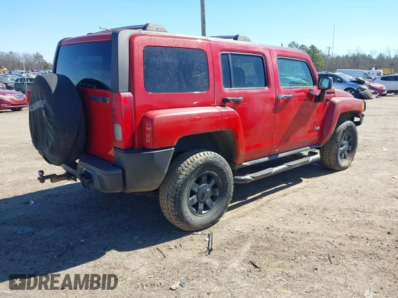 2007 Hummer H3 SUV with VIN 5GTDN13E578245431, listed as a IAAI auction lot 41651175 with 246,320 mi miles. Bid and sale history available at carsss.com. Image 4.