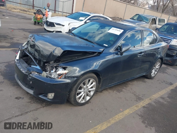 2010 Lexus IS 250 with VIN JTHBF5C25A2094320, listed as a IAAI auction lot 41725606 with 90,241 mi miles. Bid and sale history available at carsss.com. Image 2.