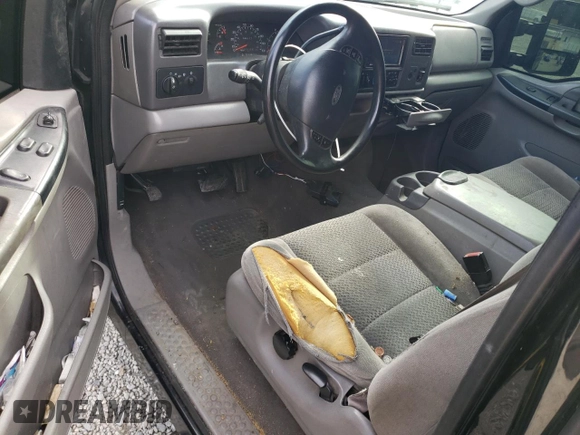 2001 Ford F-250 XL with VIN 3FTNX21F31MA74091, listed as a Copart auction lot 75888254 with 346,139 mi miles and Salvage Title. Bid and sale history available at DreamBid. Image 8.