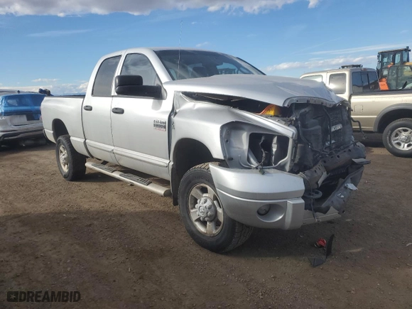 2007 Dodge Ram 2500 Laramie with VIN 1D7KS28A07J623513, listed as a Copart auction lot 46639475 with 241,763 mi miles and Salvage Title. Bid and sale history available at carsss.com. Image 4.