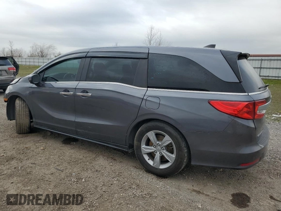 2020 Honda Odyssey EX-L with VIN 5FNRL6H77LB053111, listed as a Copart auction lot 46974065 with 71,246 mi miles and Salvage Title. Bid and sale history available at carsss.com. Image 2.