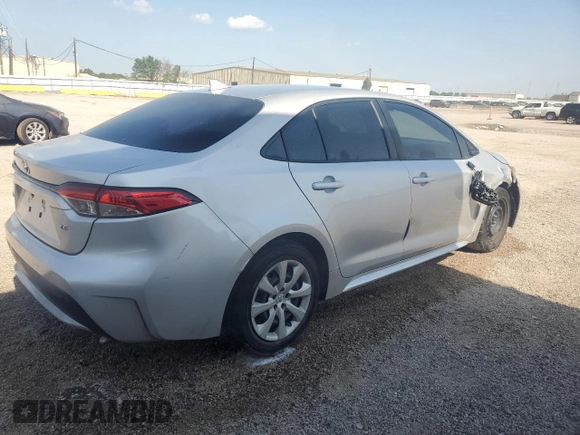 2022 Toyota Corolla LE with VIN 5YFEPMAEXNP283653, listed as a Copart auction lot 49396525 with 70,501 mi miles and Clean Title. Bid and sale history available at carsss.com. Image 3.