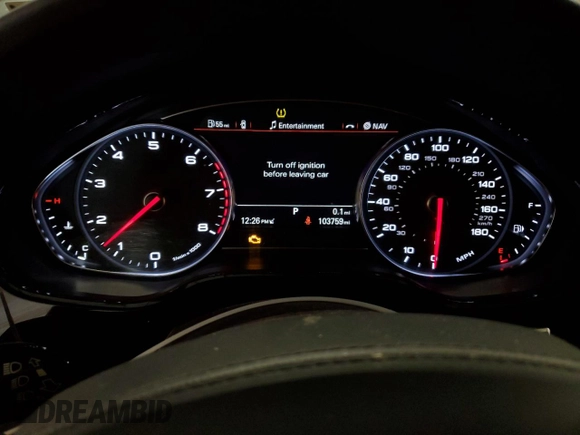 2017 Audi A8 with VIN WAU44AFDXHN009967, listed as a Copart auction lot 60536285 with 103,759 mi miles and Clean title. Bid and sale history available at DreamBid. Image 9.