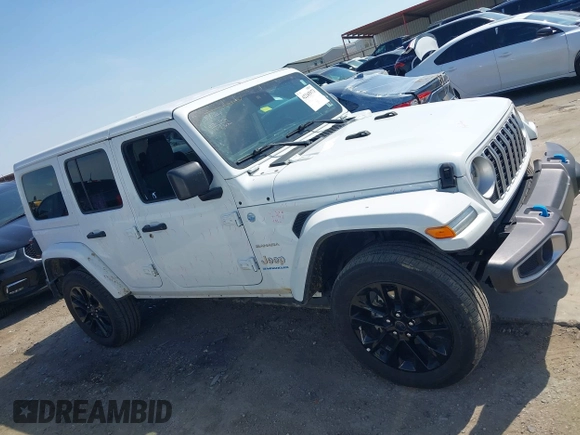 2024 Jeep Wrangler Sahara with VIN 1C4RJXP64RW225507, listed as a IAAI auction lot 42245973 with 45,984 mi miles and . Bid and sale history available at DreamBid. Image 13.
