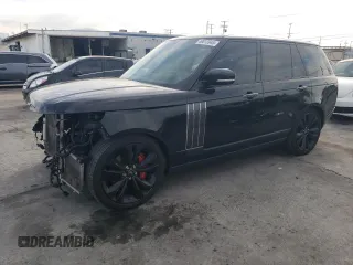 2020 Land Rover Range Rover SV Autobiography Dynamic with VIN SALGW2REXLA580744, listed as a Copart auction lot 49013945 with 47,176 mi miles and Salvage title. Bid and sale history available at DreamBid. Image 1.