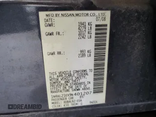2009 Nissan Altima 2.5 with VIN 1N4AL21EX9N401207, listed as a Copart auction lot 52074955 with 155,558 mi miles and Salvage Title. Bid and sale history available at carsss.com. Image 12.