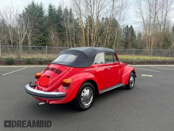 1975 Volkswagen Beetle with VIN 1552010655, listed as a Copart auction lot 87954865 with 57,107 mi miles and Clean Title. Bid and sale history available at DreamBid. Image 4.