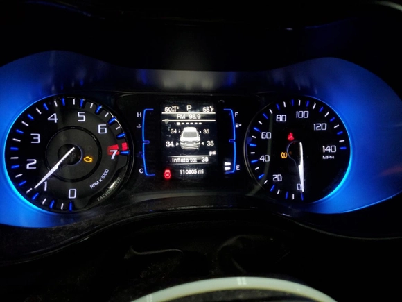 2015 Chrysler 200 S with VIN 1C3CCCDG1FN636665, listed as a Copart auction lot 50045655 with 110,905 mi miles and Salvage Title. Bid and sale history available at carsss.com. Image 9.