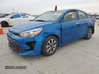 2022 Kia Rio LX with VIN 3KPA24AD6NE481247, listed as a Copart auction lot 45345005 with 0 mi miles and Clean Title. Bid and sale history available at carsss.com. Image 1.
