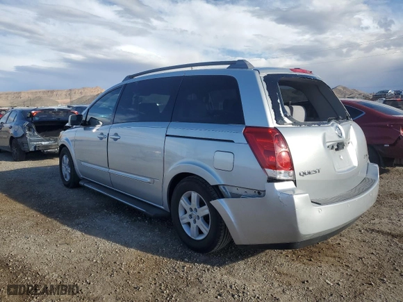 2004 Nissan Quest SE with VIN 5N1BV28U94N314022, listed as a Copart auction lot 46641154 with 75,836 mi miles and Salvage Title. Bid and sale history available at carsss.com. Image 2.