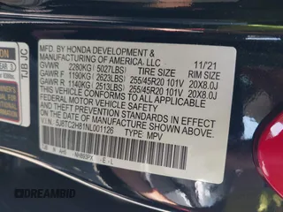 2022 Acura RDX PMC Edition с VIN 5J8TC2H81NL001126, выставлен на аукционе IAAI как лот 42309930 с пробегом 39 849 миль миль и . История ставок и продаж доступна на DreamBid. Изображение 9.