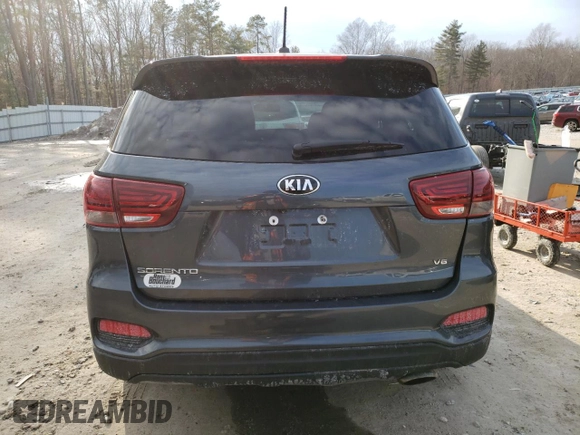 2020 Kia Sorento LX V6 with VIN 5XYPGDA53LG681717, listed as a Copart auction lot 47250395 with 66,358 mi miles and Salvage Title. Bid and sale history available at carsss.com. Image 6.