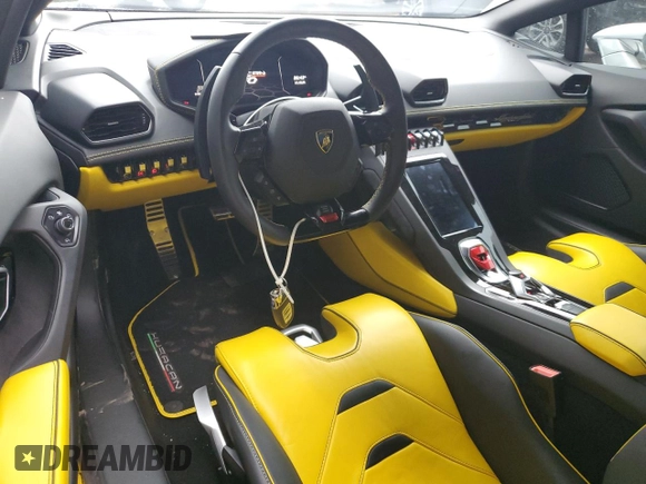 2020 Lamborghini Huracan с VIN ZHWUF5ZF6LLA14566, выставлен на аукционе Copart как лот 84107514 с пробегом 10 503 миль миль и Списание • Salvage title. История ставок и продаж доступна на DreamBid. Изображение 8.