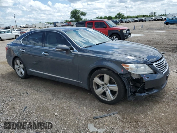 2010 Lexus LS 460 with VIN JTHBL5EF7A5091846, listed as a Copart auction lot 53911275 with 168,398 mi miles and Salvage Title. Bid and sale history available at carsss.com. Image 4.
