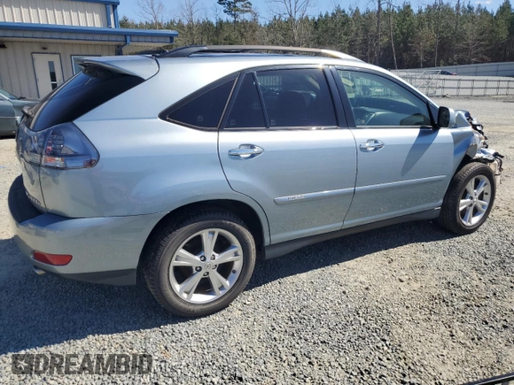2008 Lexus RX 400h with VIN JTJGW31U682009525, listed as a Copart auction lot 45202025 with 261,960 mi miles and Salvage Title. Bid and sale history available at DreamBid. Image 3.