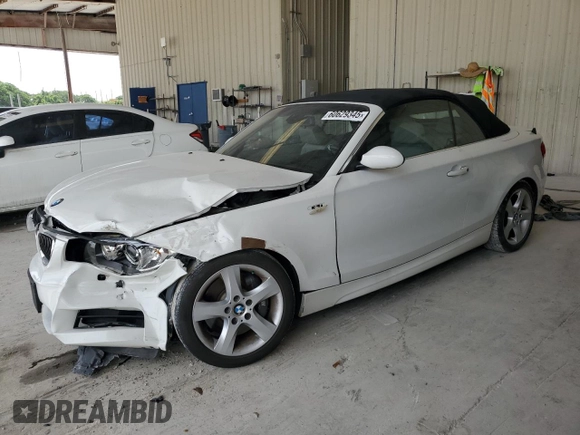 2008 BMW 1 Series 135i with VIN WBAUN93548VF55790, listed as a Copart auction lot 60629345 with 57,087 mi miles and Clean title. Bid and sale history available at DreamBid. Image 1.