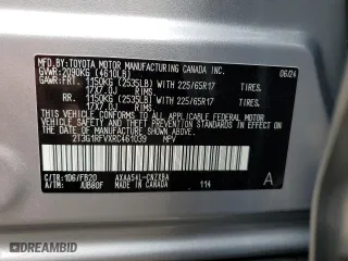 2024 Toyota RAV4 LE with VIN 2T3G1RFVXRC461039, listed as a Copart auction lot 65604044 with 1,201 mi miles and Salvage Title. Bid and sale history available at carsss.com. Image 12.